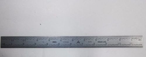 PEC USA 12&#034; Rigid Satin 7512 machinist ruler/rule scale