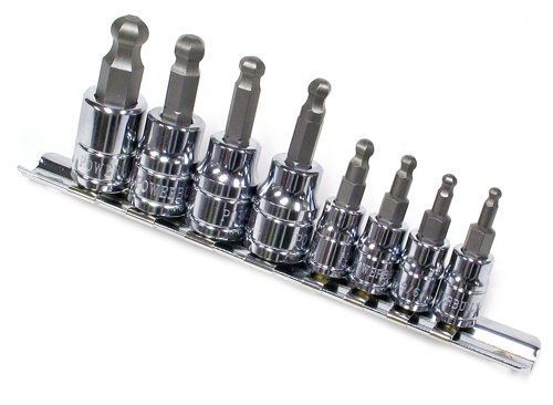 Powerbuilt 642402 sae wobble ball hex bit set, 8-piece for sale