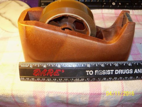 Vintage Tape Heavy Wood grain Plastic Dispenser 3 Piece Solid