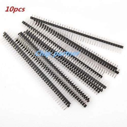 10pcs 40 Pin 1x40 Male 2.54mm breakable pin header Single Row