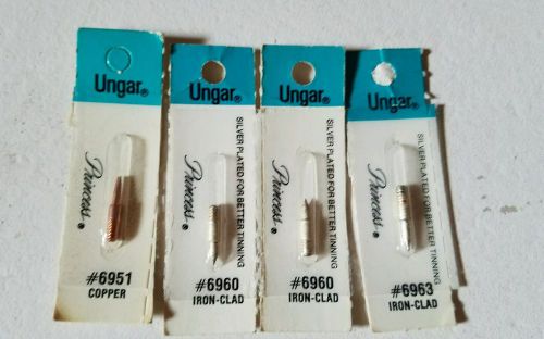 Ungar Princess #6951 6960 6963 Iron-Clad Silver Plated Tip Tinning Lot 4 New