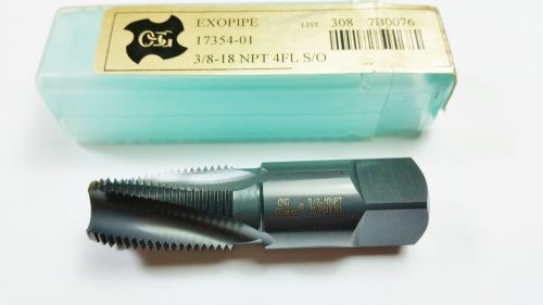 3/8-18 osg npt vhss 4 flute steam oxide finish spiral flute pipe tap (q 758) for sale