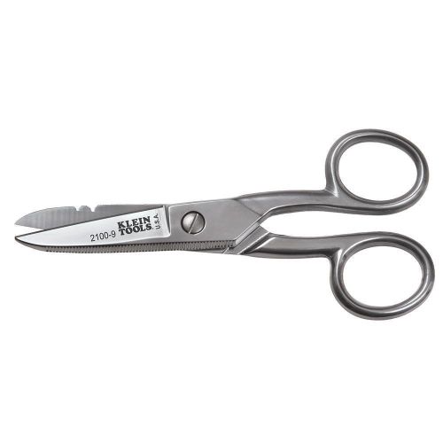 Klein 2100-9 Electricians Scissors-Stripping Notches