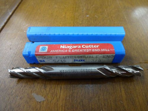 Niagara cutter 5/16&#034; / 3/8&#034; double end 4 flute center cutting hss end mill bit for sale