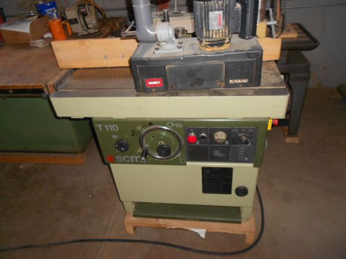 Scmi T110 Shaper 1-1/4 spindle, 5 speeds, Samco Feeder 8 speed 230v 3 ph