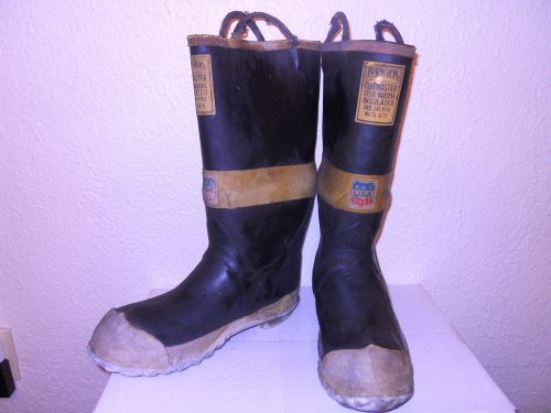 VTG USA RANGERS FIREMASTER STEEL MIDSOLE Sz 9 BOOTS (ANSI Z41 PT83 MI/75 C/75)