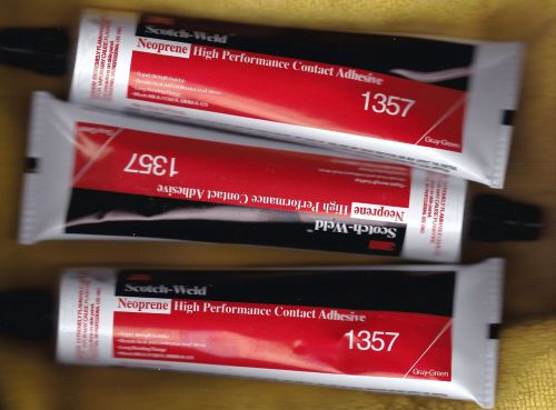 Three (3) Tubes 3M Scotch-Weld Neoprene High Performance Contact Adhesive 5 OZ