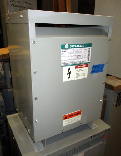 Siemens 15 KVA 3 Phase Transformer 480 Delta 208Y/120 Volt - 1 Year Guarantee!!