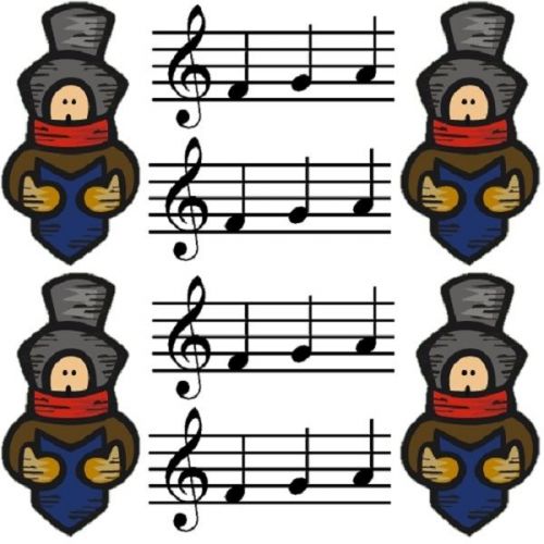 30 Custom Music Carolers Art Personalized Address Labels