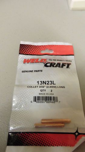 Weldcraft 13N23L  3/32&#034; ( 2.4mm) size collet bodies 2/pk