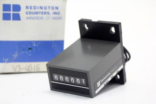 REDINGTON V3-4816 24V AC Counter, 6 Digit, Base Mount, 24VAC 1A789 *NEW IN BOX*