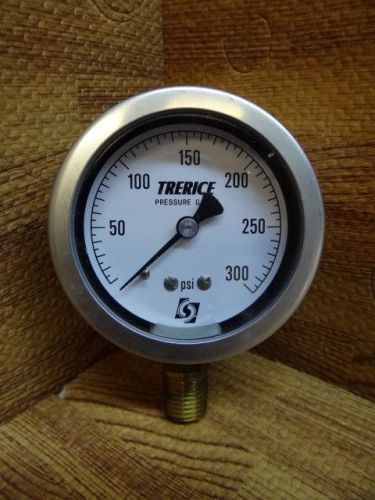 Trerice 2&#034; D821 0-300 psi Pressure Gauge 1/4&#034; NPT Bottom