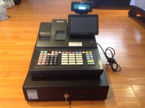 VINTAGE SAM4S  SPS-520RT 7&#034; TOUCH SCREEN POS CASH REGISTER PROGRAMMING