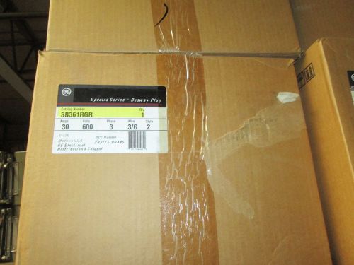 GE Spectra SB361RGR 30A 600V 3W w/ Ground Fusible Busplug - New