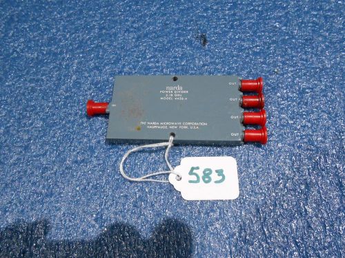 NARDA 4456-4 POWER DIVIDER / 2 --- 18 GHz --------------- INVENTORY LOT 583