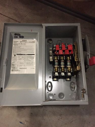 Siemens GF322N General Duty Safety Switch 60A 240VAC 250VDC  WITH FRN-R-50 FUSES