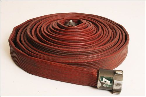 45&#039; Fire Hose 2&#034; Red Head NH Brass Couplings municipal supply line pump adapter