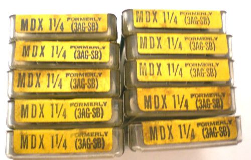 50 MDX (3AG-SB) Fuses Time Delay 1 1/4 Amps, 125V BUSSMANN, Lot 64, Made in USA