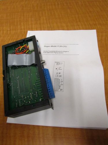 Bogen PCM-CPU Microprocessor Module For The PCM Zone Paging System