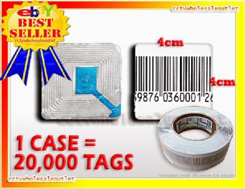 EAS CHECKPOINT BARCODE SOFT SENSOR LABEL TAG 8.2  4X4 cm CASE