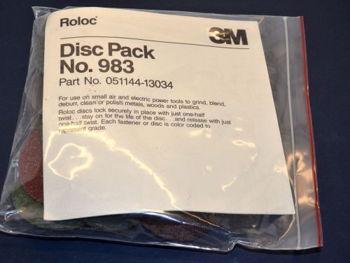 New 28pc 3m roloc scotchbrite &amp; grinding disc #983 3&#034; assorted discs &amp; pad wl743 for sale