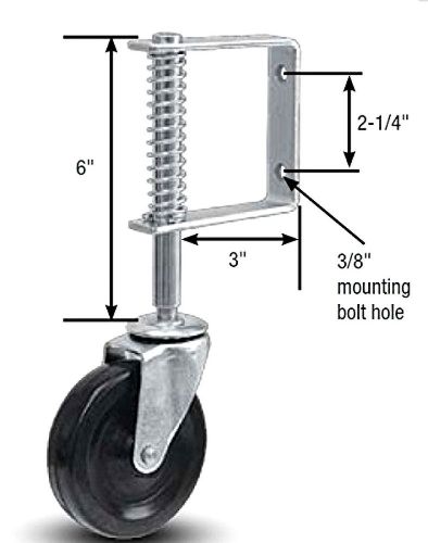 Caster albion 4 diameter hard rubber wheel swivel gate plain new free shipping for sale