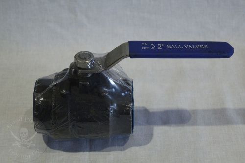 2&#034; Female Ball Valve Iron Black