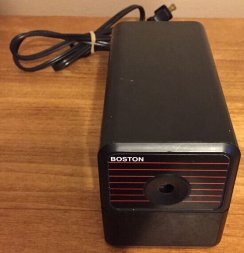 Vintage BOSTON Hunt Electric Pencil Sharpener Model 18 Made in USA 296A Black