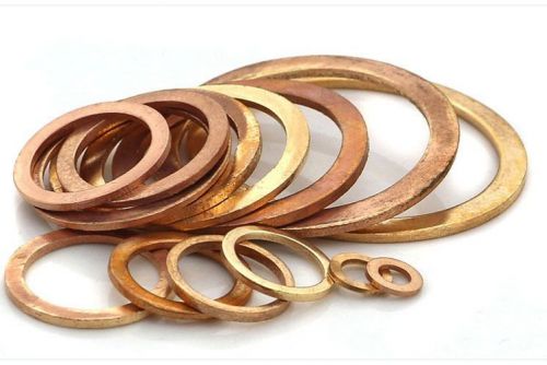 M5-m48 brass flat washer copper crush washers gasket seal ring thick 1-1.5-2mm for sale