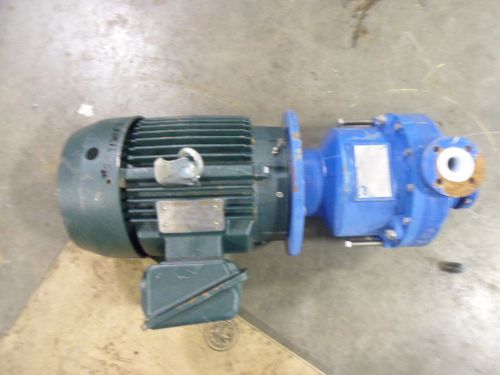 FINISH THOMPSON 1X2X8 IRON PUMP W/ TOSHIBA 10 HP MOTOR #5231206J USED