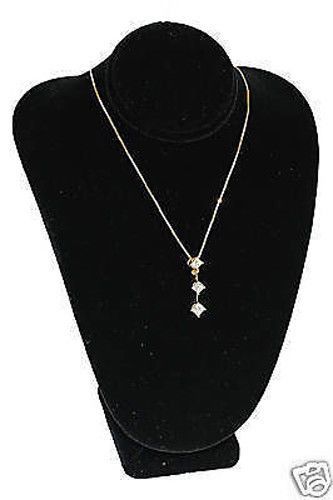 1 BLACK VELVET NECKLACE PENDANT BUST DISPLAY JEWELRY