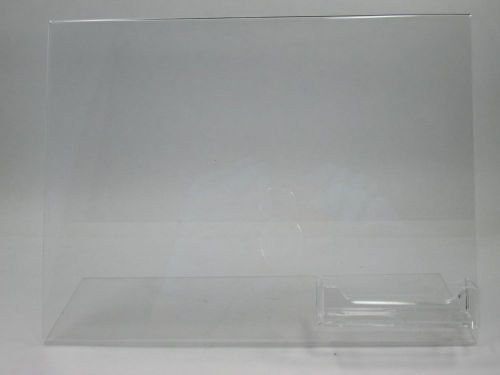 10 Clear acrylic 11x8.5 slanting slanted sign holder with 4x9 brochure holder