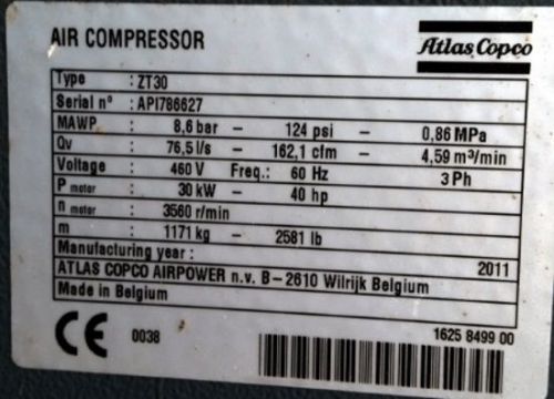 Atlas ZT30 compressor