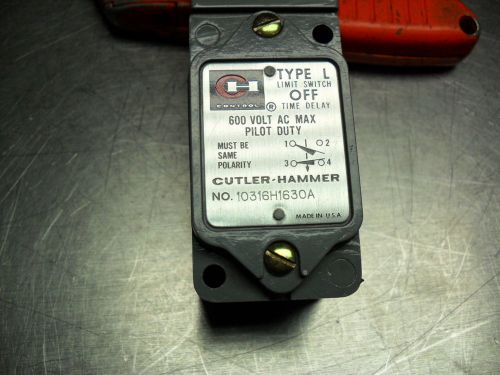 CUTLER HAMMER TYPE L 10316H1630A LIMIT SWITCH BODY