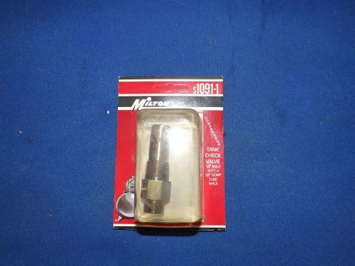 MILTON S-1091-1 TANKE CHECK VALVE 1/2&#034; MALE NPT,1/2&#034;COMP. TUBE MALE