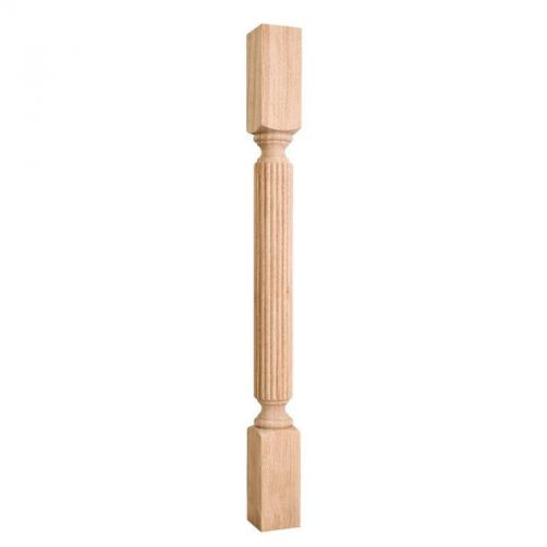 3&#034; x 3&#034; x 35-1/2&#034;, Wood Post with Reed Pattern (Island Leg)-  # P2-3RW