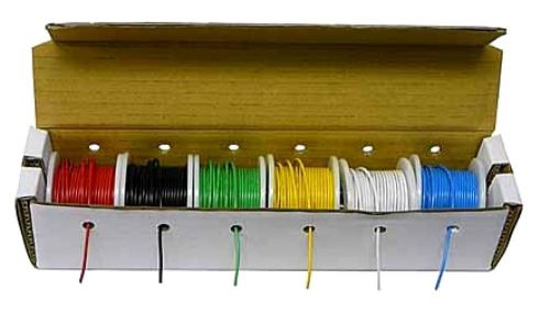 Electrical wire cable colors 25 feet in length pvc insulation 300 volts spools for sale