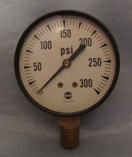 NEW USG 300 PSI US Gauge Pressure Gauge Industrial Machine Age Steampunk Art