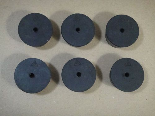 6 pcs. VWR - 59581-367 VWR Black Rubber Stoppers  One-Hole #8