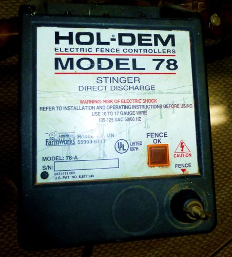 Hol-dem model 78 ac powered electric fence charger for sale