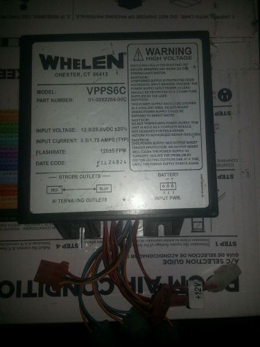 WHELEN VPPs6c  STROBE POWER SUPPLY GALLS SHO ME LIGHTS