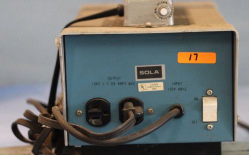 Sola constant voltage transformer cat# 63-13-125good condition FREE SHIP