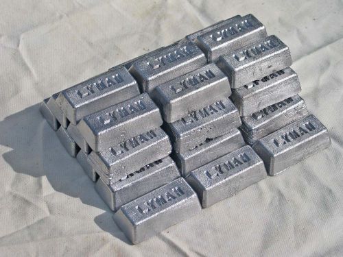 LEAD INGOTS 100% Pure, 30 Lbs+ LYMAN, Bullets Reloading Sinkers