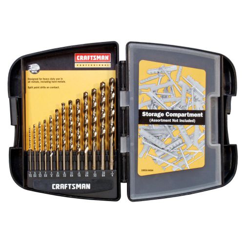 New craftsman professional 13 piece 13 pc cobalt drill bit set case split point for sale