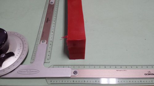 3&#034; x 1-5/8&#034; X 25&#034;  URETHANE / POLYURETHANE 95 A RED SHEET P/N 11350