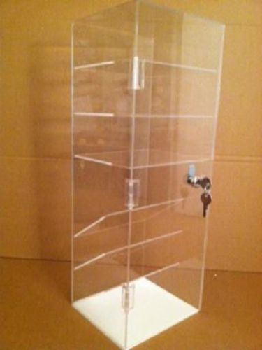 Acrylic Countertop Display  Case 8 x 7 x 22.5 Flat and Slanted shelves