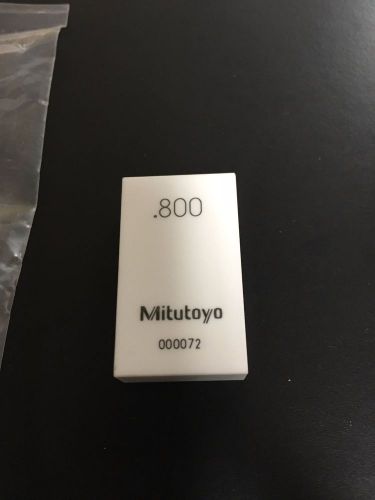 Mitutoyo .800&#034; Ceramic Rect.Gage block.