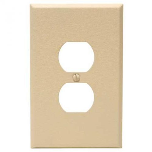 Jumbo Wrinkle Duplex Plate 1-Gang Ivory National Brand Alternative 609479