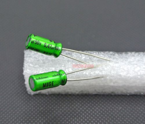 5pcs 0.47uF 50V Nichicon Muse ES BP BI-POLARIZED Electrolytic Capacitor