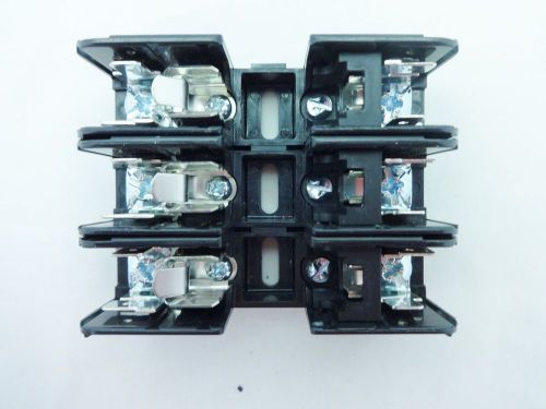 New littelfuse l60030c-3pq fuse block 3 pole 600 volt 30 amp class cc lot of 2 for sale